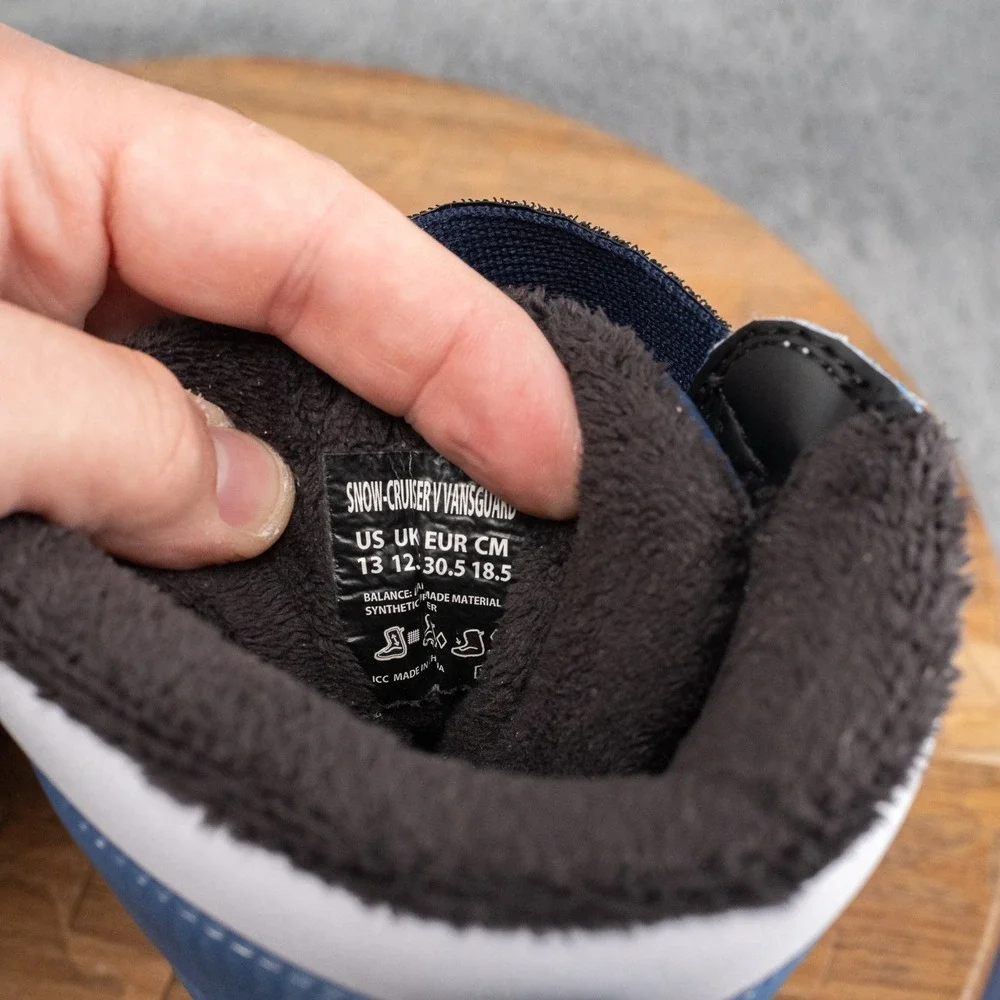 VANS Snow-Cruiser V Vansguard Winter Boots Kids Size‎ 13 Blue Faux Fur Lined
